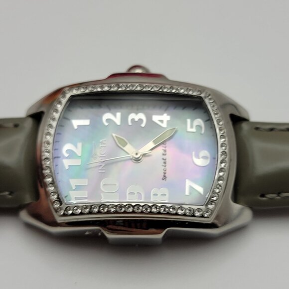 Invicta Watch Lupah Special Edition Silver Mop Dial Rectangle 34mm New Battery - Picture 5 of 16